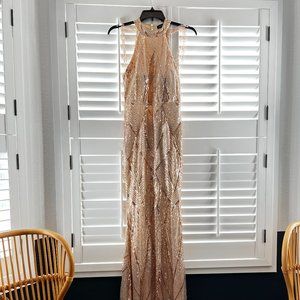Rose Gold Sequined Dress